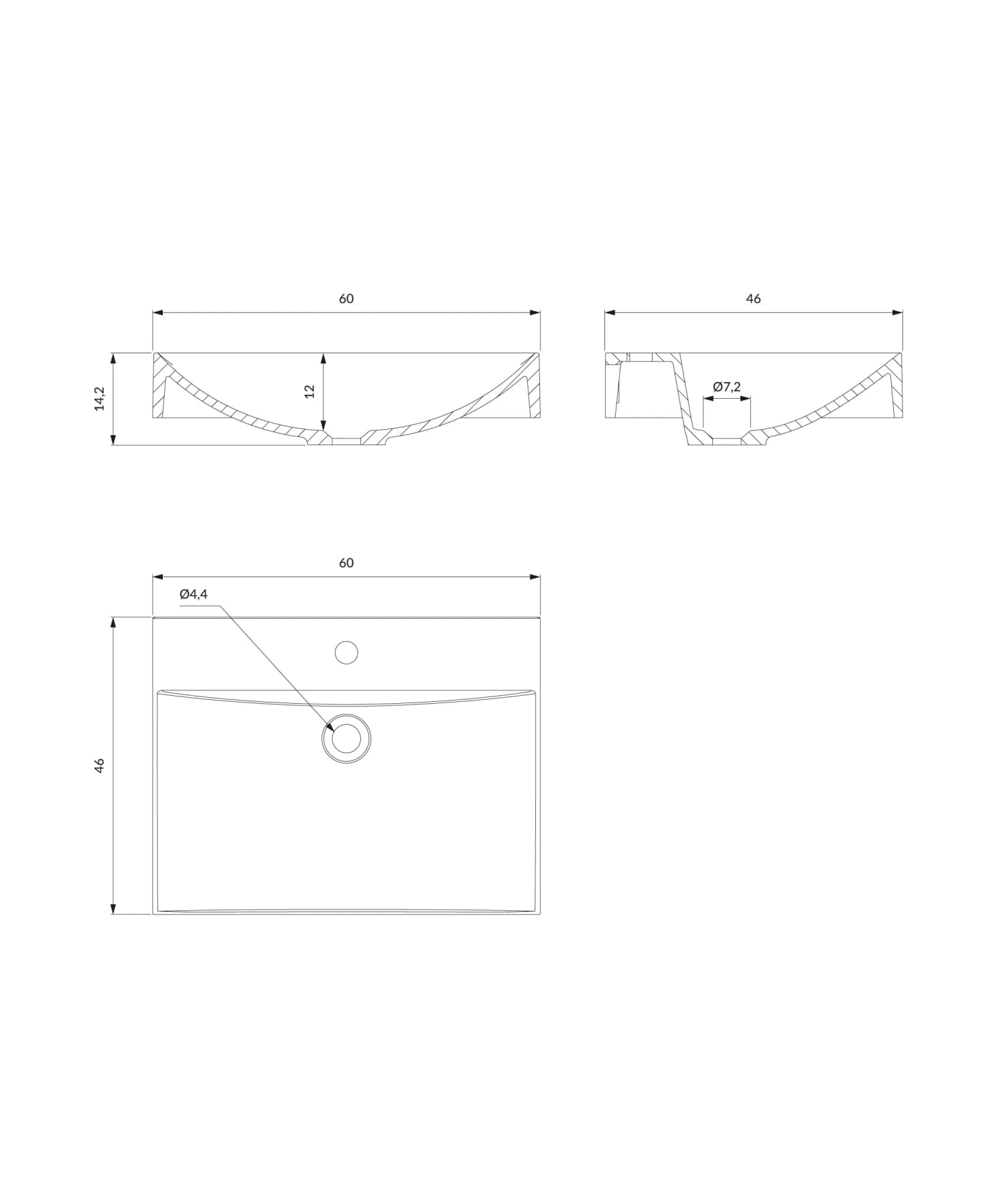 NAXOS600BP Rysunek techniczny