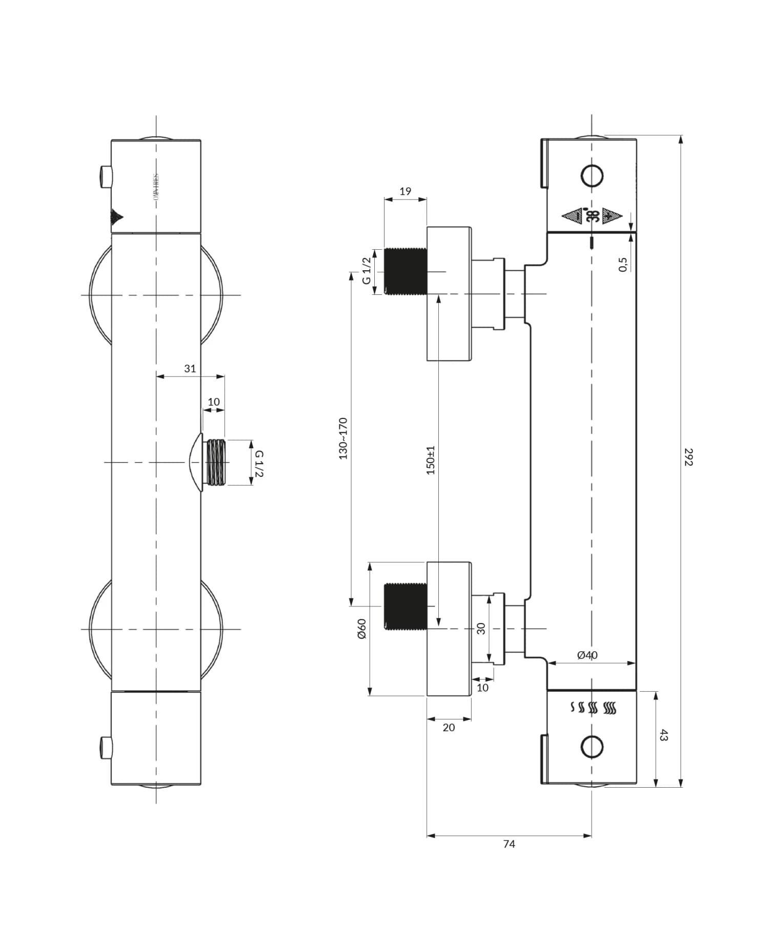 Y1246XCR Rysunek techniczny