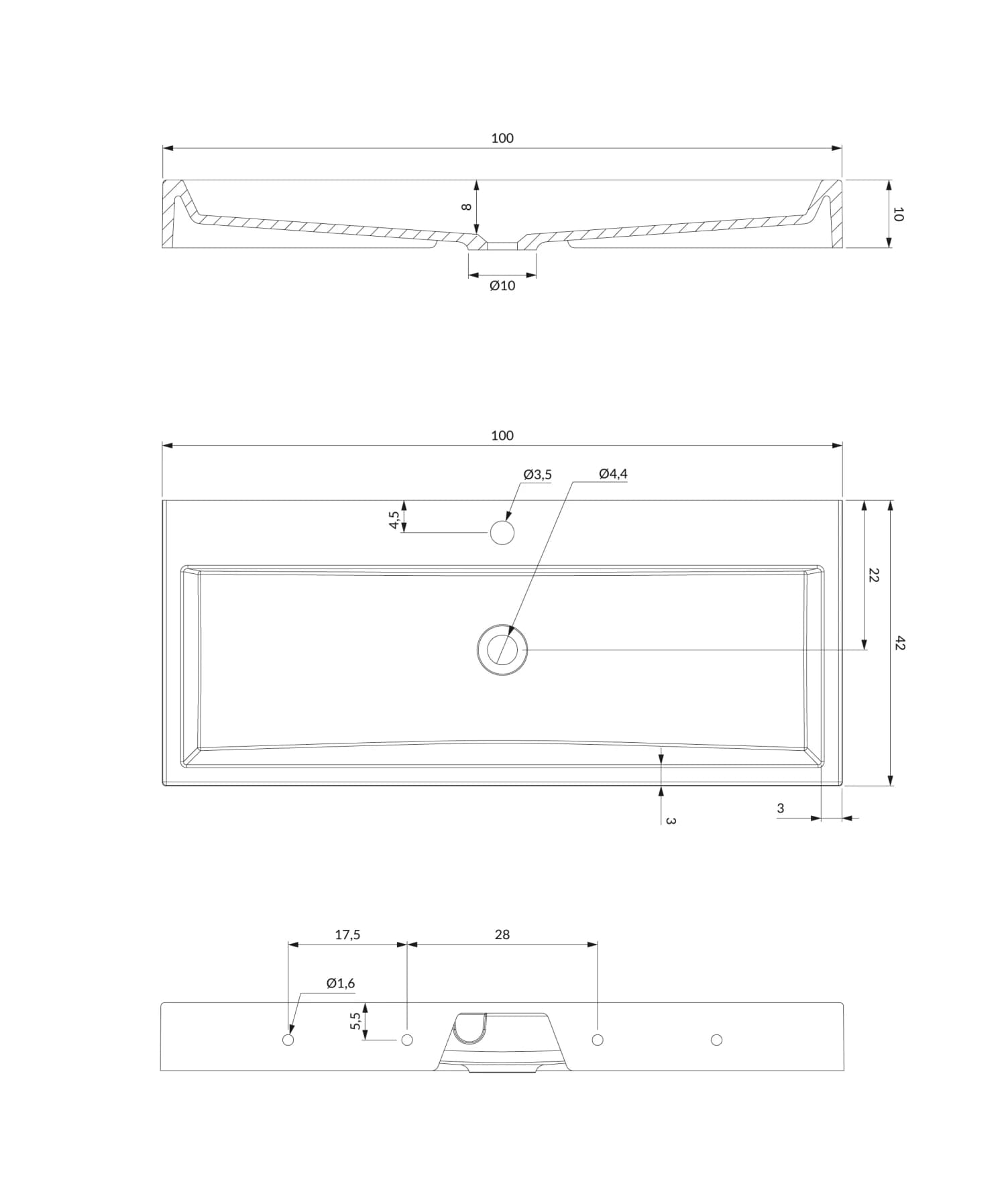 THASOS1000BP Rysunek techniczny