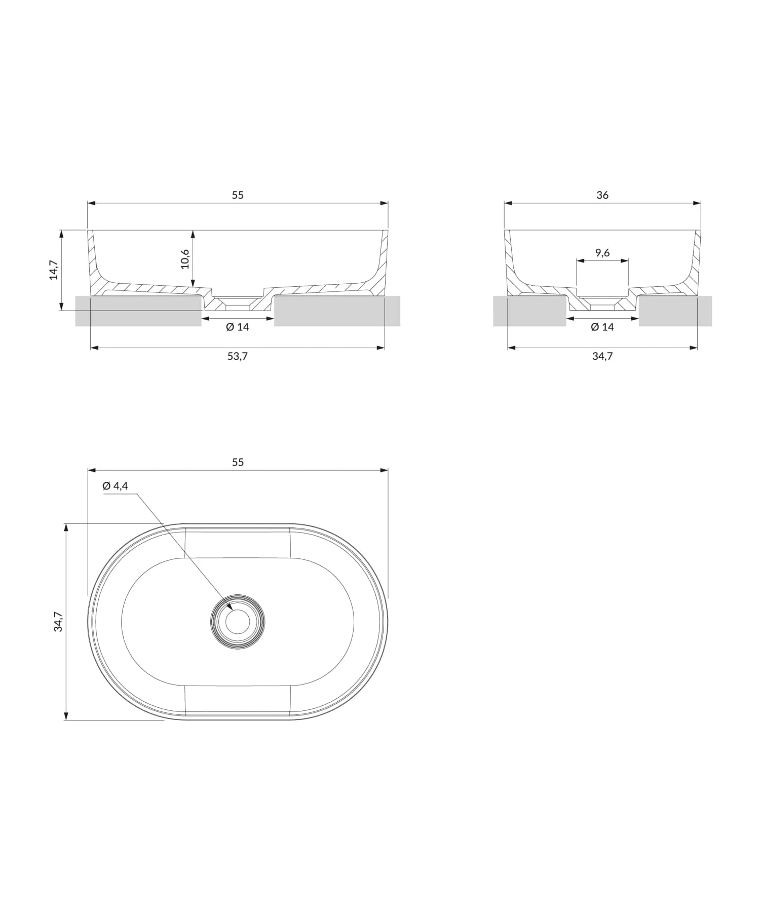 OVOUNMB Rysunek techniczny