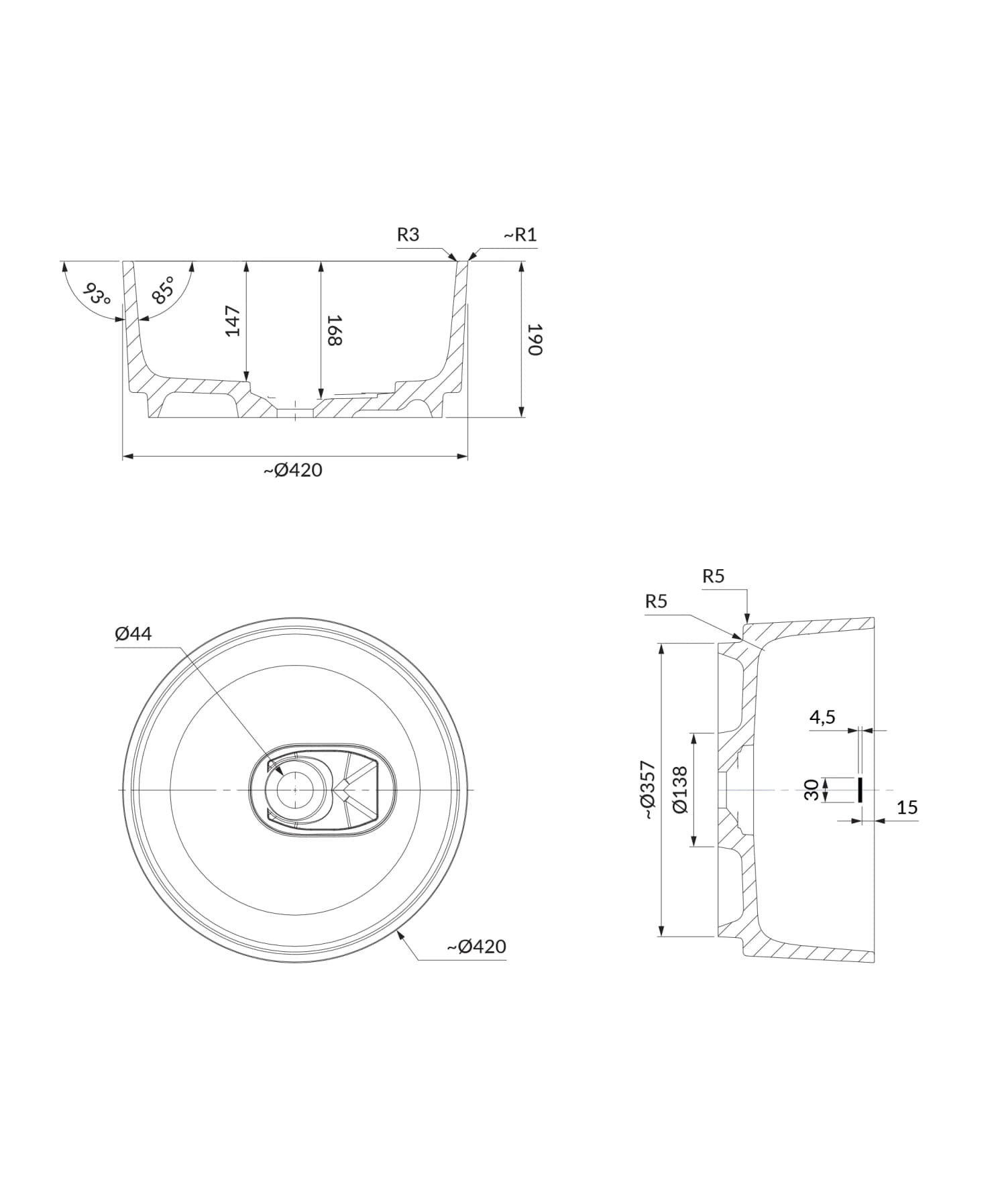 CADENCER420BM Rysunek techniczny