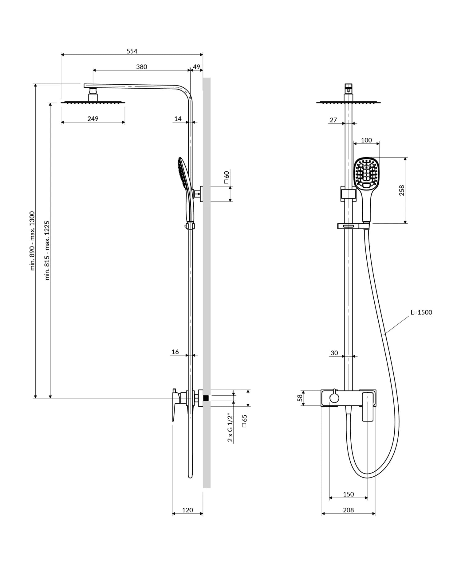 PM7444CR Rysunek techniczny
