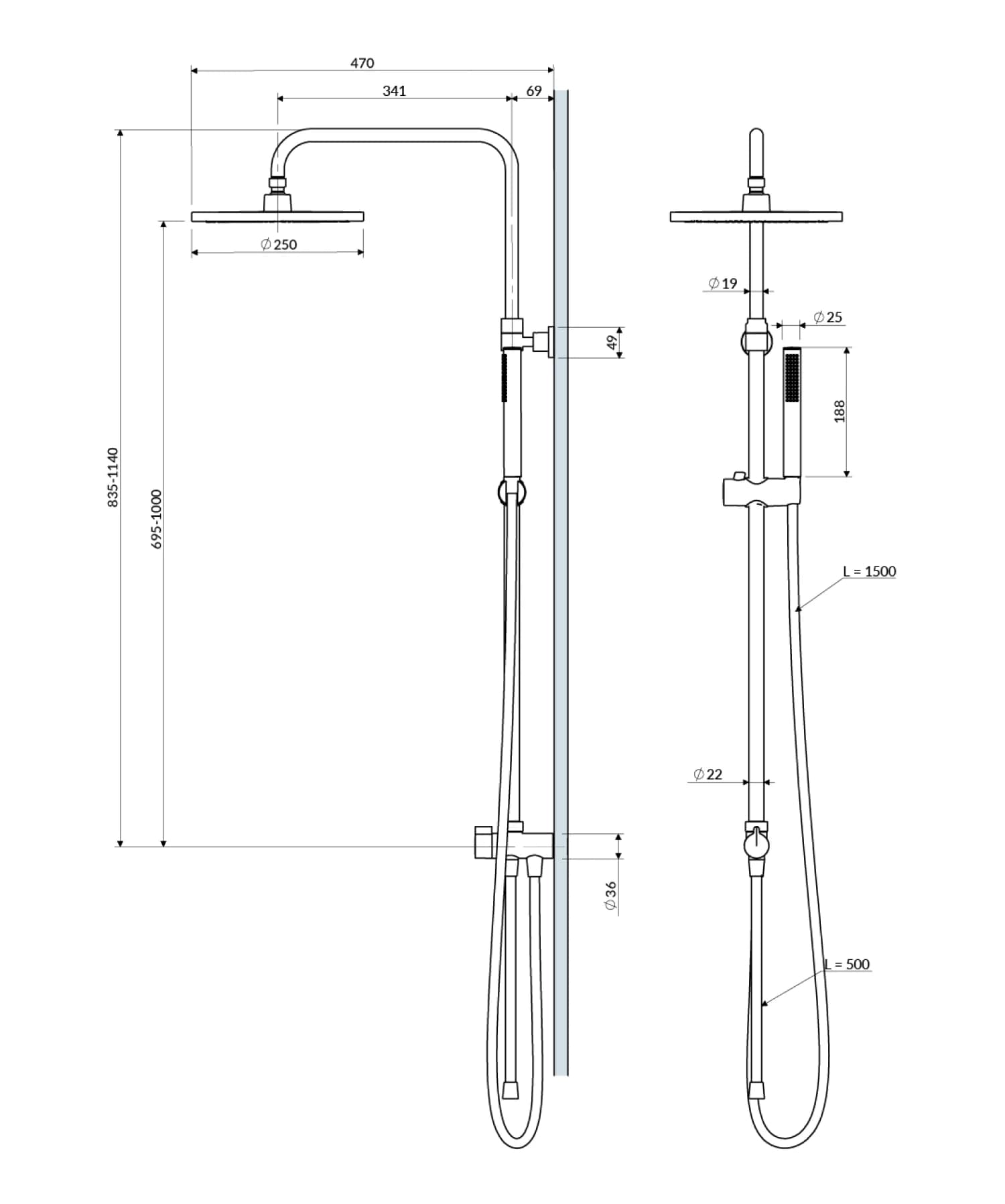SYSMICROLCR Rysunek techniczny