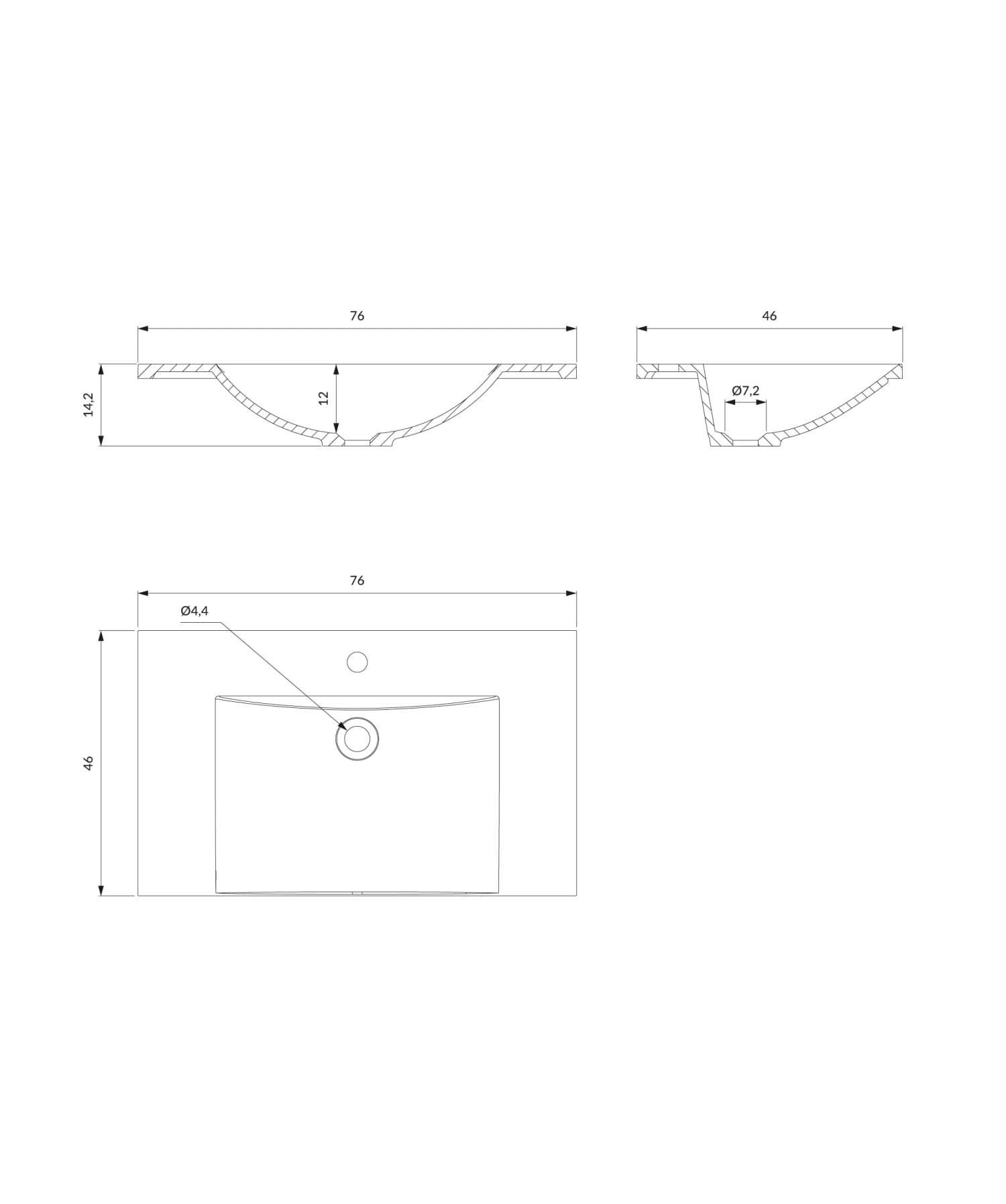 NAXOS760BP Rysunek techniczny