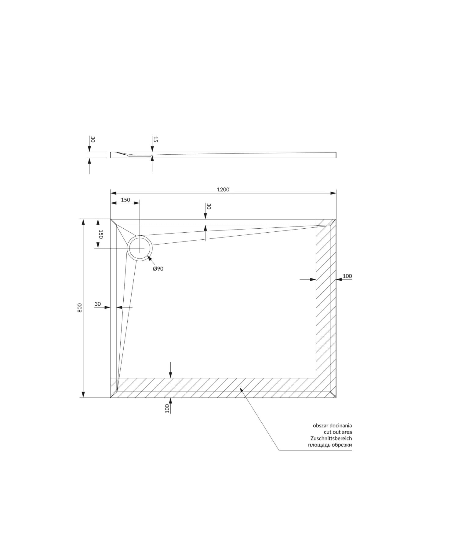 STONE80-120BM Rysunek techniczny