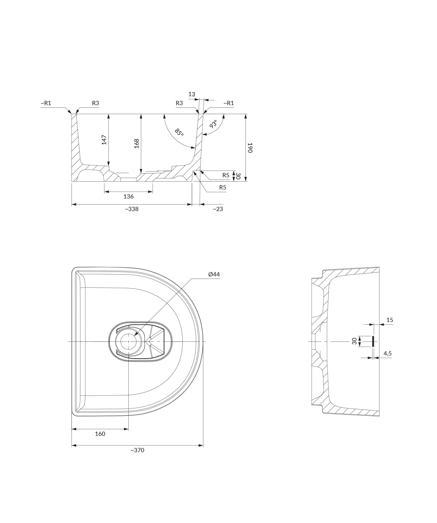 CADENCE420BM Rysunek techniczny