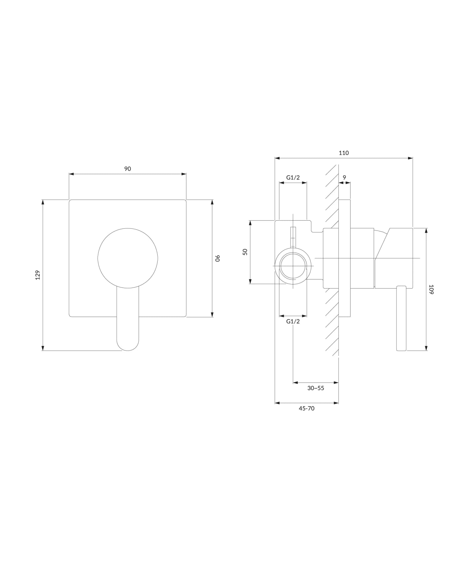DA5045CR Rysunek techniczny