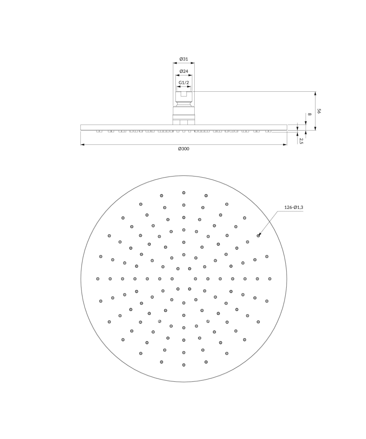 WG130CR Rysunek techniczny