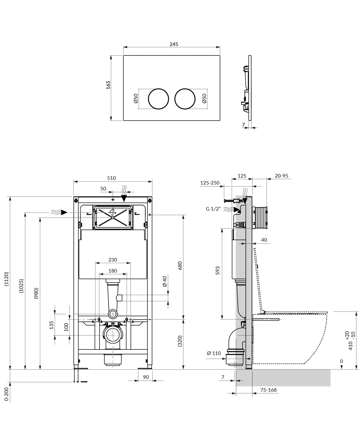 STFWCECO1M-RWM Rysunek techniczny