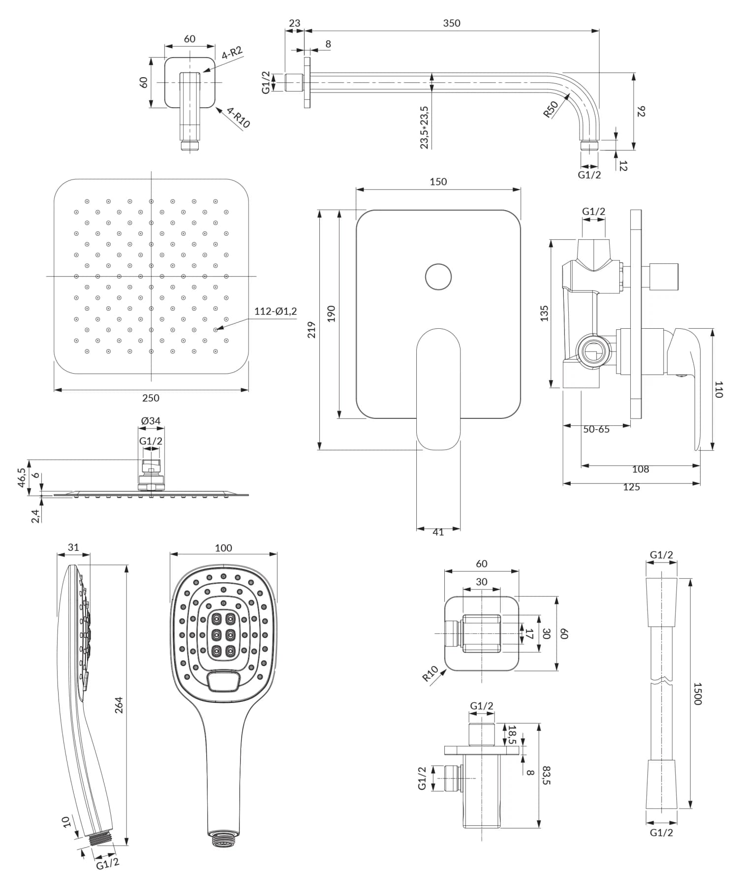 SYSSC10XCR Rysunek techniczny