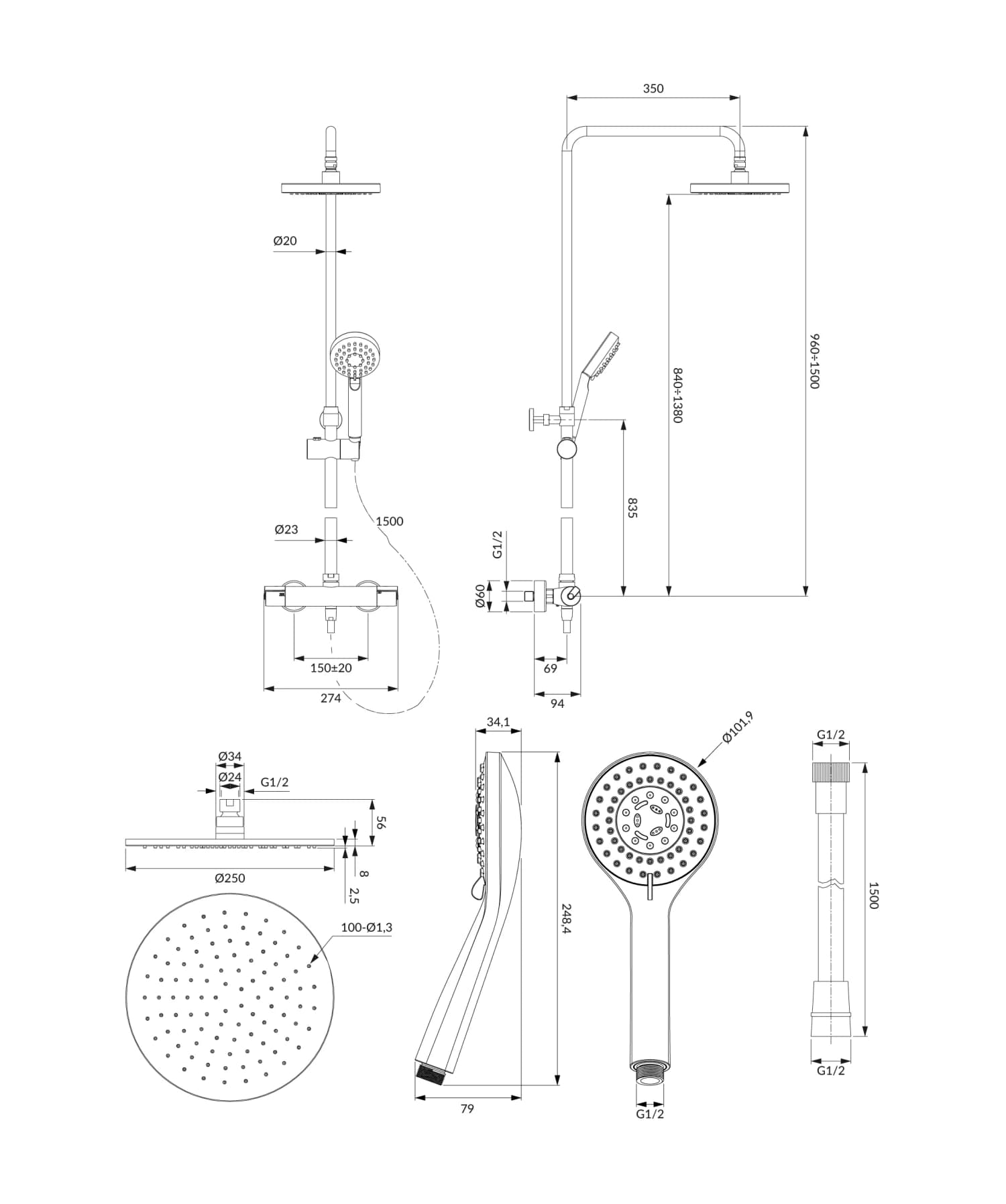 Y1244LUXLGL Rysunek techniczny