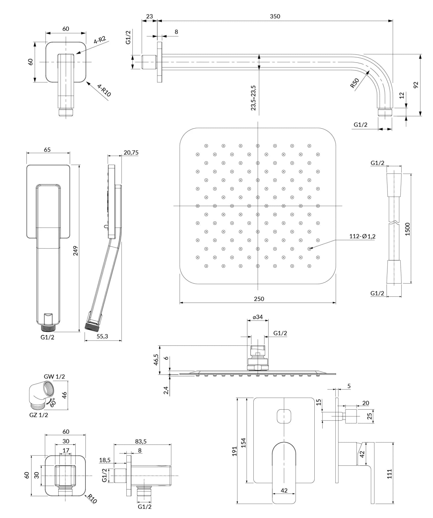 SYSBA10XCR Rysunek techniczny