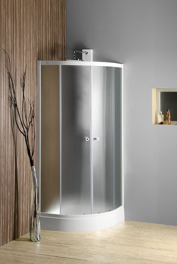 ARLEN kabina prysznicowa półokrągła 900x900x1850 mm szkło Brick