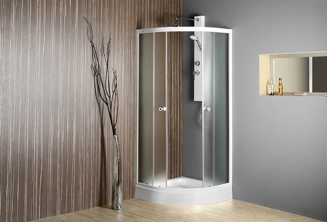 ARLEN kabina prysznicowa półokrągła 900x900x1850 mm szkło Brick