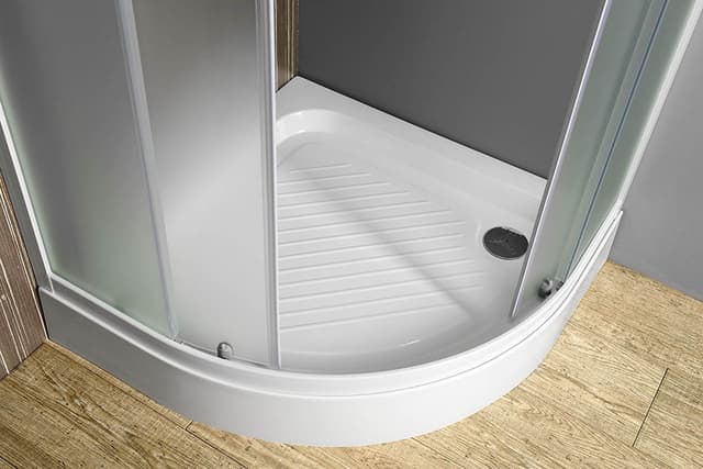 ARLEN kabina prysznicowa półokrągła 900x900x1850 mm szkło Brick