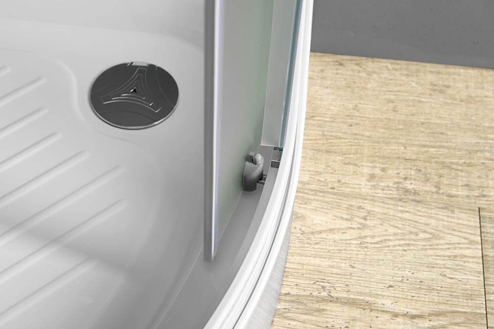 ARLEN kabina prysznicowa półokrągła 900x900x1850 mm szkło Brick