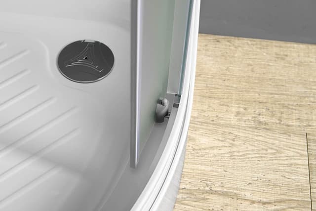 ARLEN kabina prysznicowa półokrągła 900x900x1850 mm szkło Brick