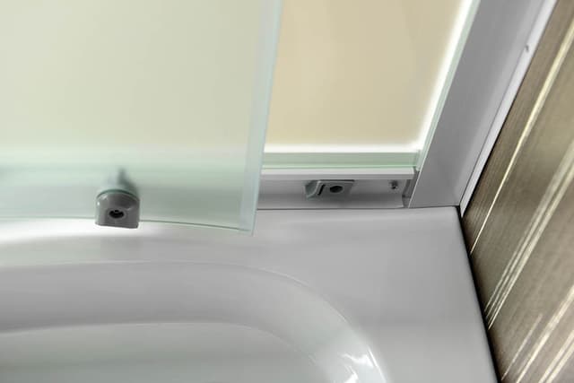 ARLEN kabina prysznicowa półokrągła 900x900x1850 mm szkło Brick