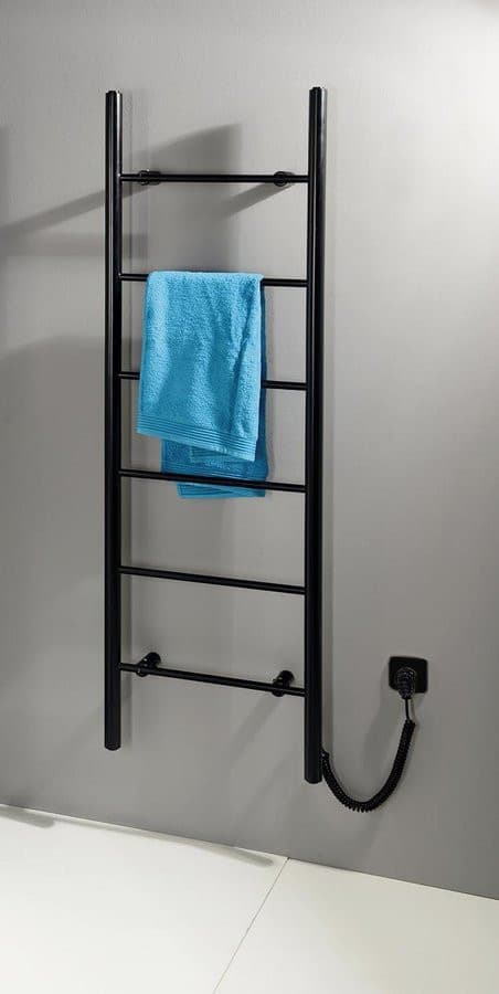 KARBO elektryczna suszarka na ręczniki, okrągła, 500x1600mm, 120 W, czarny mat