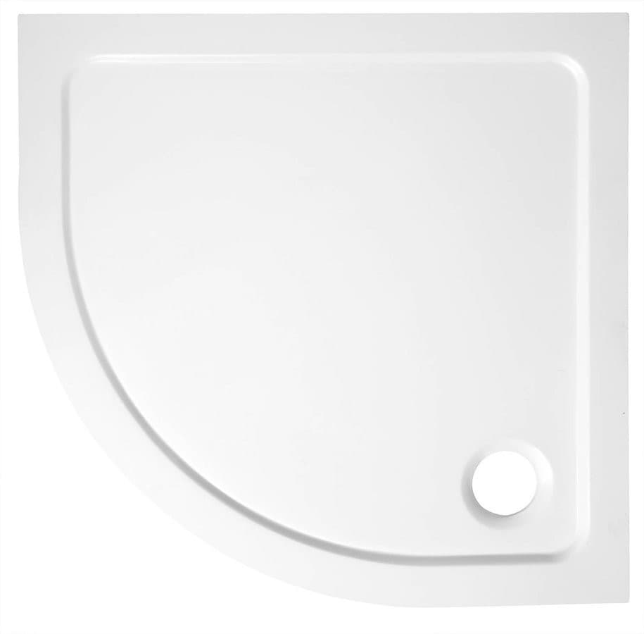 Brodzik półokrągły kompozytowy TECMI 80x80 cm biały