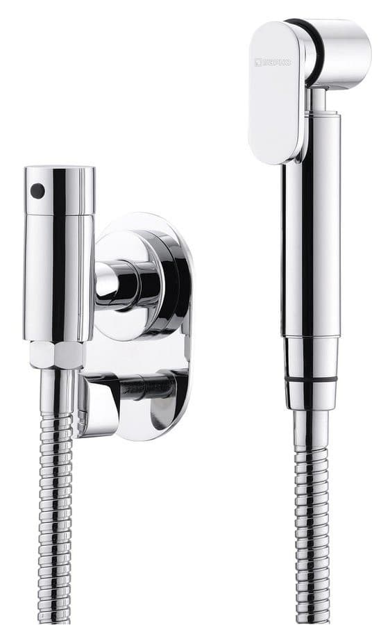 Podtynkowy zawór bidetowy z regulatorem temperatury i słuchawką chrom