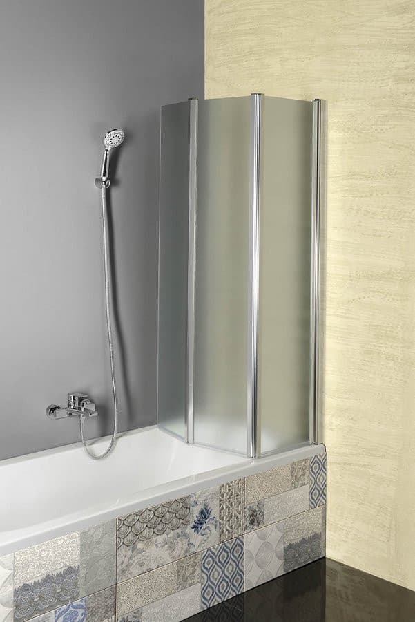 VANDA składany parawan wannowy 1000x1400 mm chrom matowe szkło