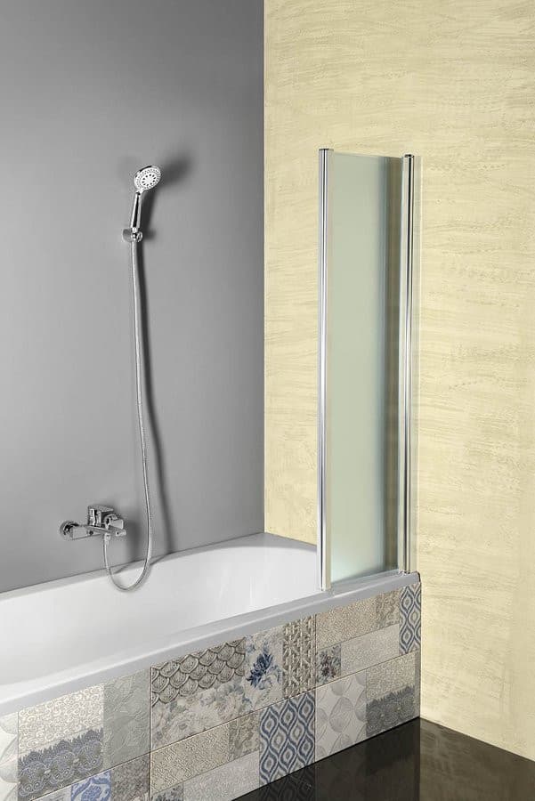 VANDA składany parawan wannowy 1000x1400 mm chrom matowe szkło