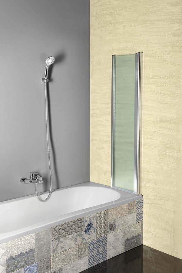 VANDA składany parawan wannowy 1000x1400 mm chrom matowe szkło