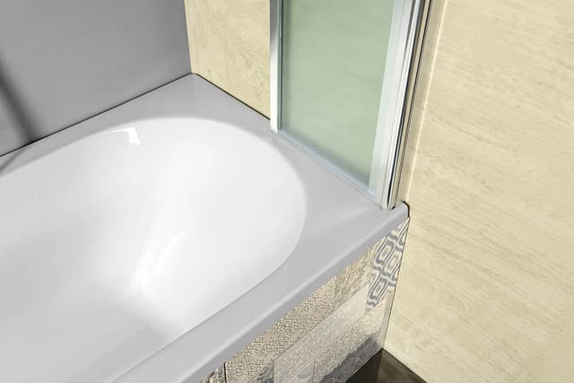 VANDA składany parawan wannowy 1000x1400 mm chrom matowe szkło