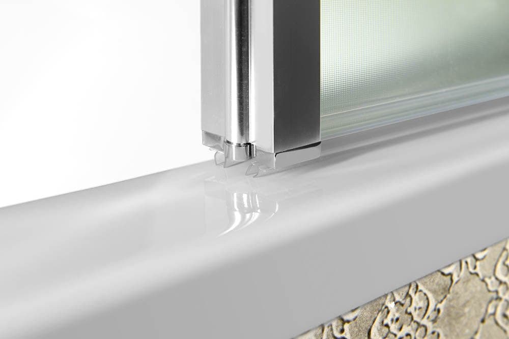 VANDA składany parawan wannowy 1000x1400 mm chrom matowe szkło