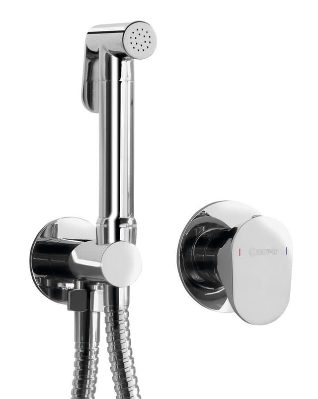 AXAMITE bateria bidetowa podtynkowa chrom z słuchawką i wężem