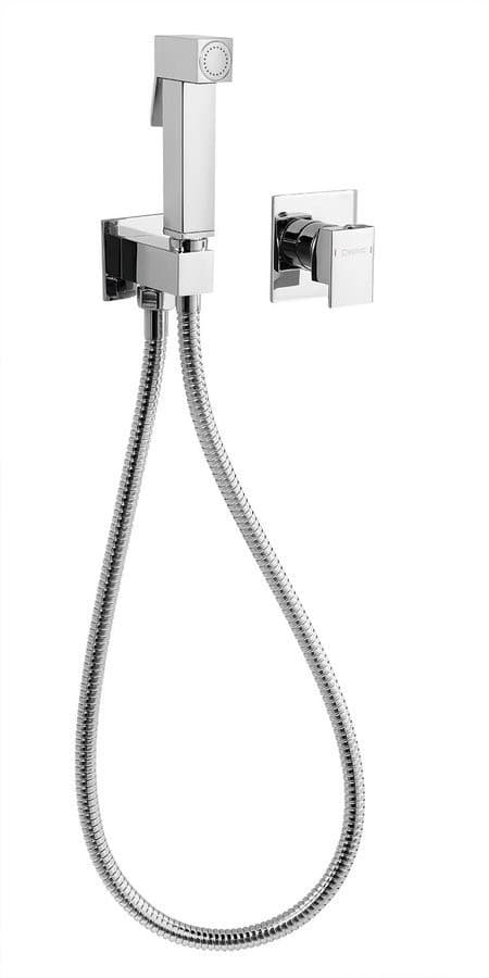 LATUS bateria bidetowa podtynkowa chrom z słuchawką i wężem