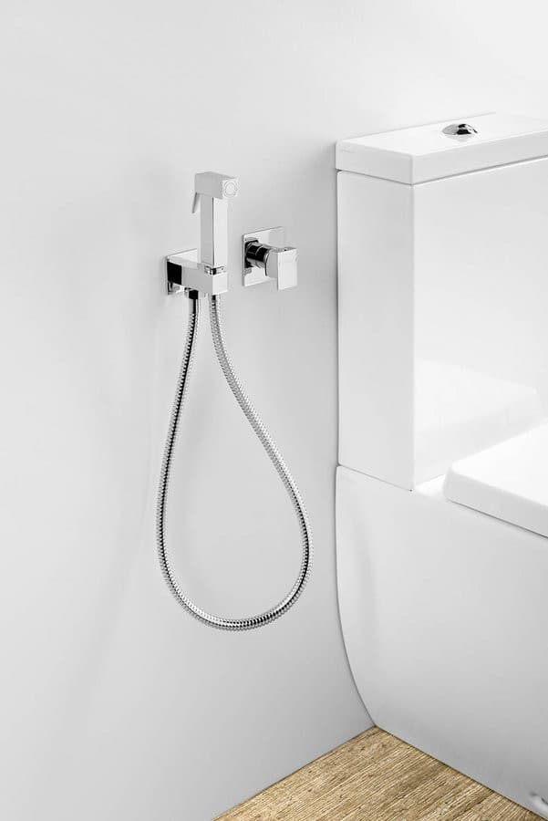 LATUS bateria bidetowa podtynkowa chrom z słuchawką i wężem