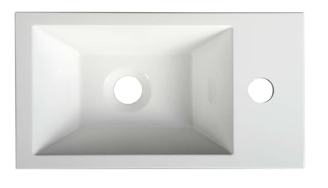 AMAROK mała umywalka kompozytowa 40x22 cm z baterią prawo