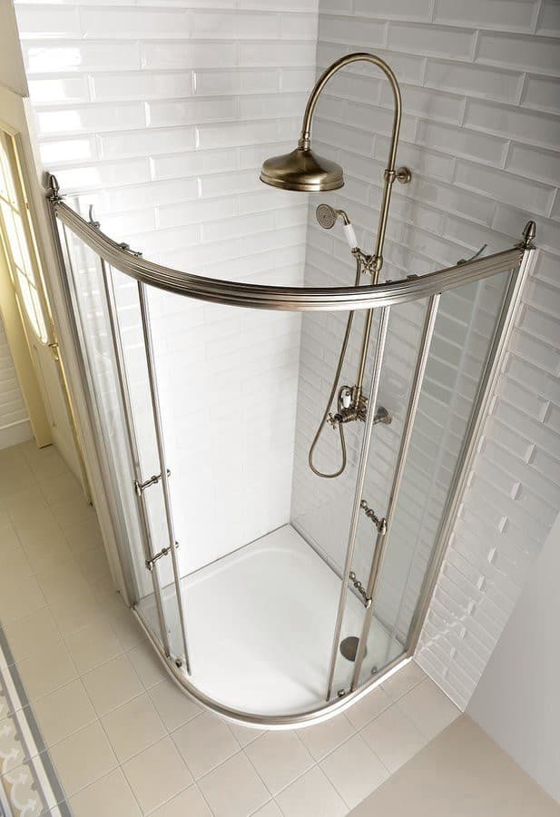 ANTIQUE kabina prysznicowa półokrągła 1000x1000mm z drzwiami przesuwnymi brązowa