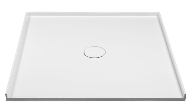 MIRAI brodzik kompozytowy 90x90x1,8cm, biały, do montażu w płytkach