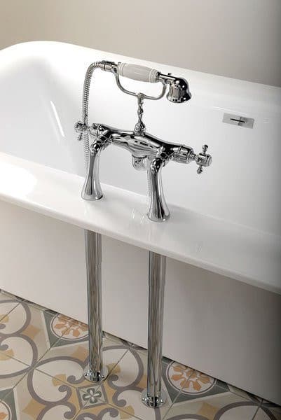 ANTEA podłączenie do baterii wannowej chrom retro na brzeg