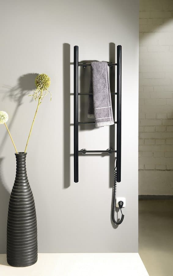 KARBO elektryczna suszarka na ręczniki, okrągła, 400x1120mm, moc 87 W, czarny mat