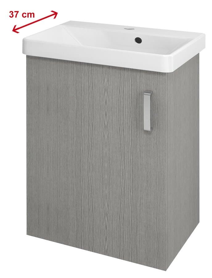 Szafka umywalkowa THEIA 50,9x70x35 cm dąb srebrny lewe drzwi