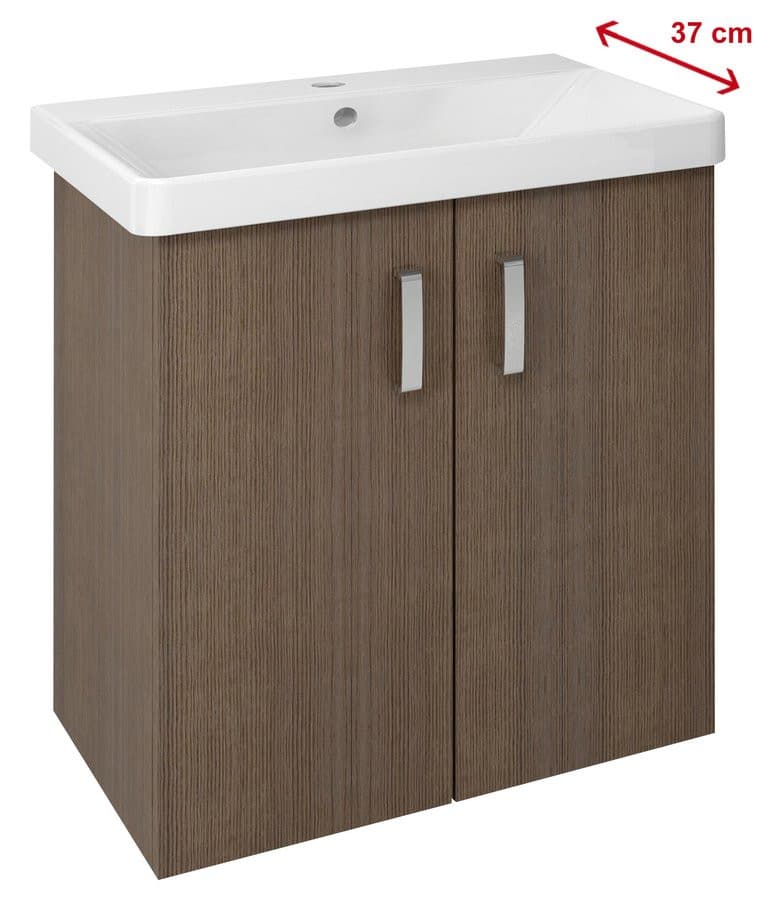 THEIA szafka umywalkowa 66x70x35cm, 2 drzwiczki, sosna rustykalna