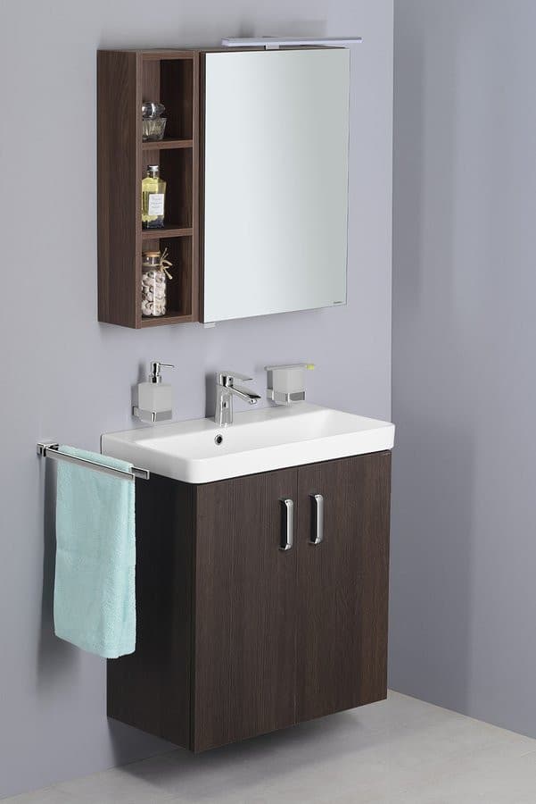 THEIA szafka umywalkowa 66x70x35cm, 2 drzwiczki, sosna rustykalna