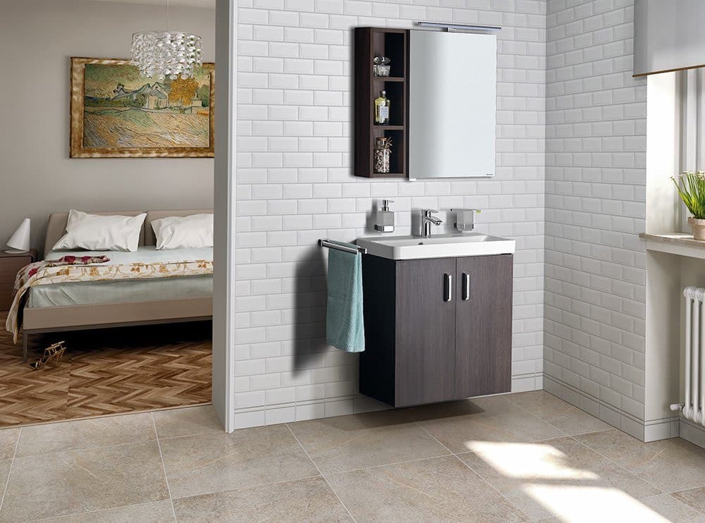 THEIA szafka umywalkowa 66x70x35cm, 2 drzwiczki, sosna rustykalna