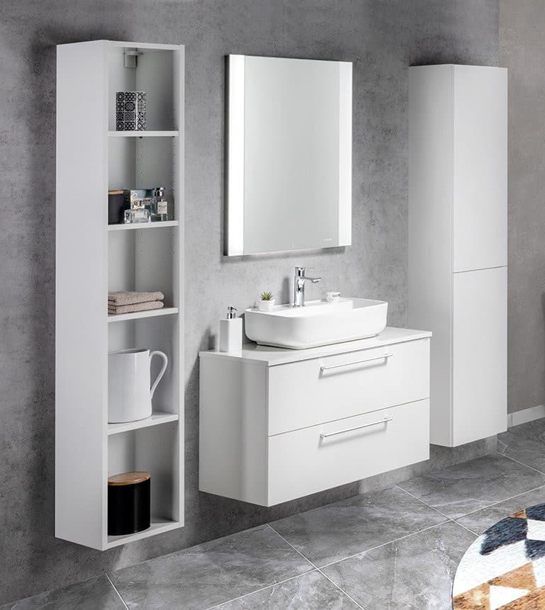 ESPACE słupek wysoki, otwarty z półkami 30x172x32cm, dąb srebrny