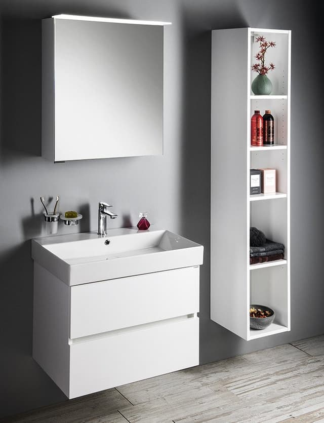 ESPACE słupek wysoki, otwarty z półkami 30x172x32cm, dąb srebrny