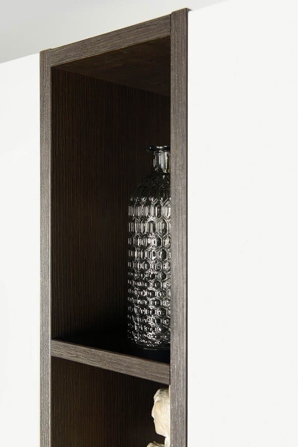 ESPACE słupek wysoki, otwarty z półkami 30x172x32cm, dąb srebrny