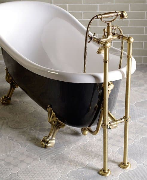 ANTEA podłączenie do instalacji do baterii wannowej wolnostojącej (para), brązowe