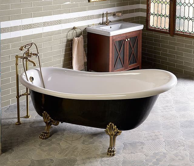 ANTEA podłączenie do instalacji do baterii wannowej wolnostojącej (para), brązowe