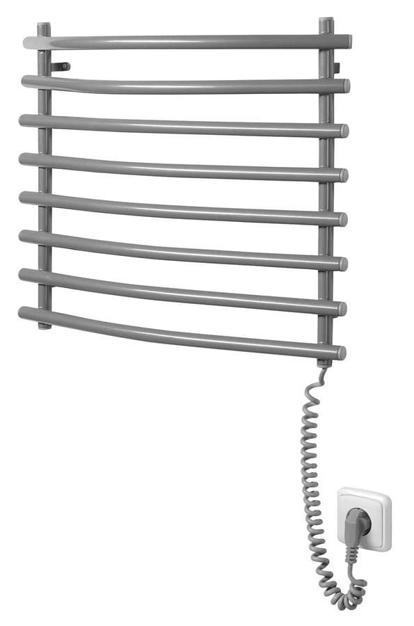 Elektryczna suszarka na ręczniki 570x465mm 72W szary metalik