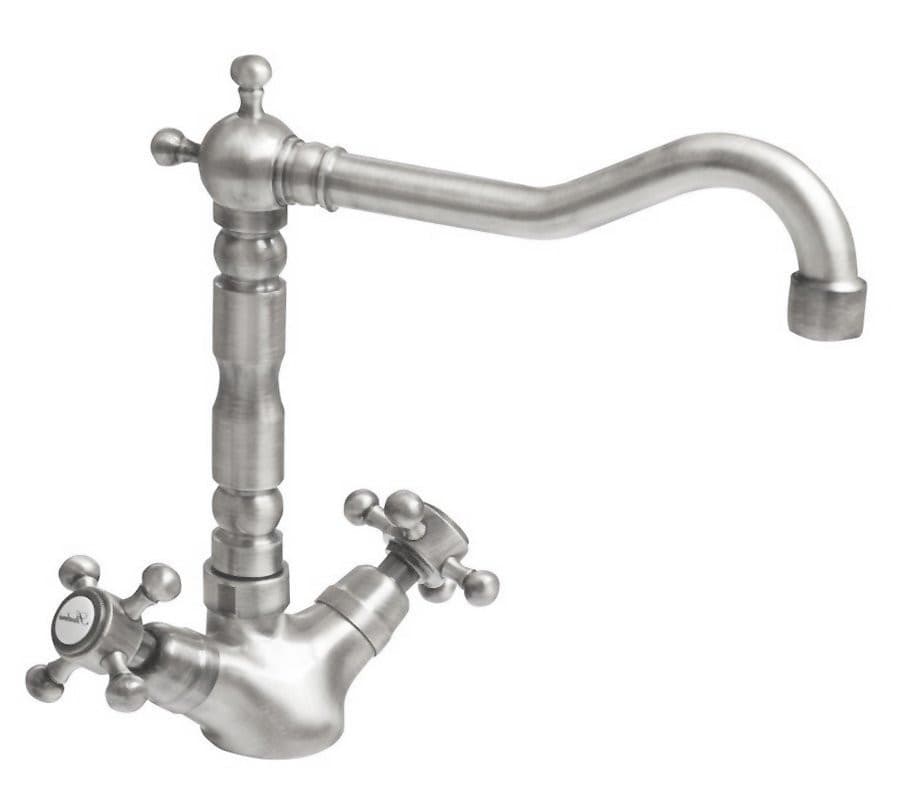 Bateria umywalkowa ANTEA retro z niklem szczotkowanym Sapho