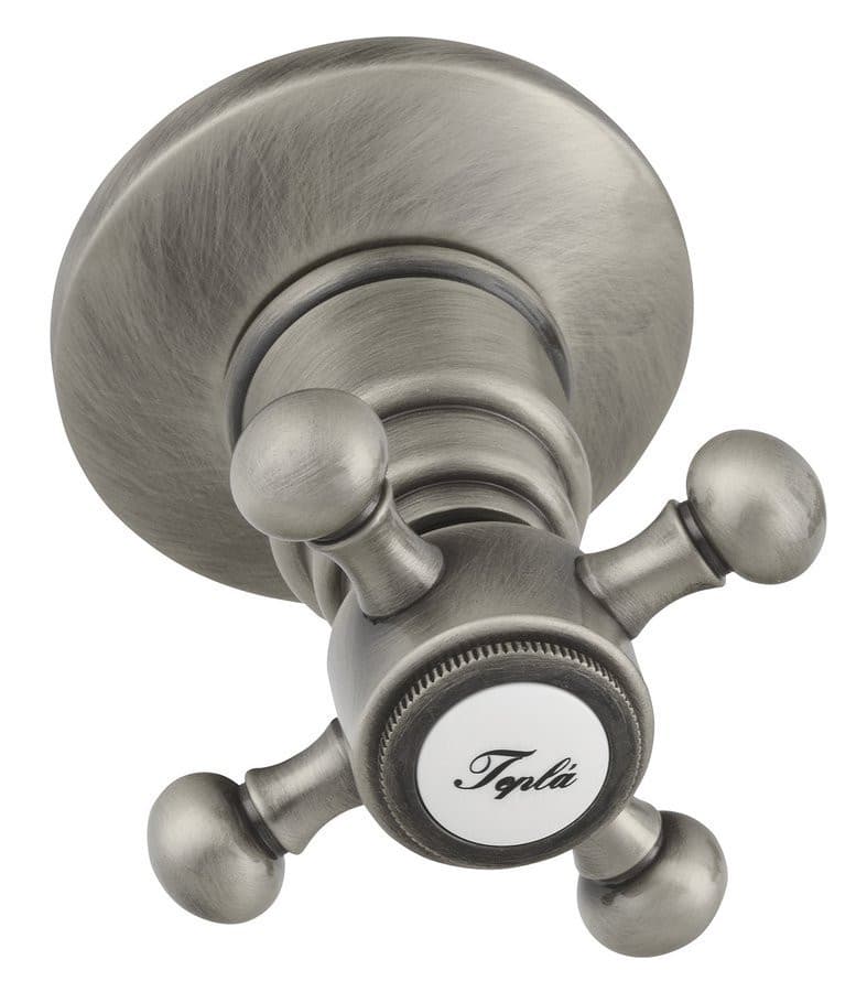 ANTEA podtynkowa bateria prysznicowa, retro, nikiel szczotkowany, 2 wyjścia